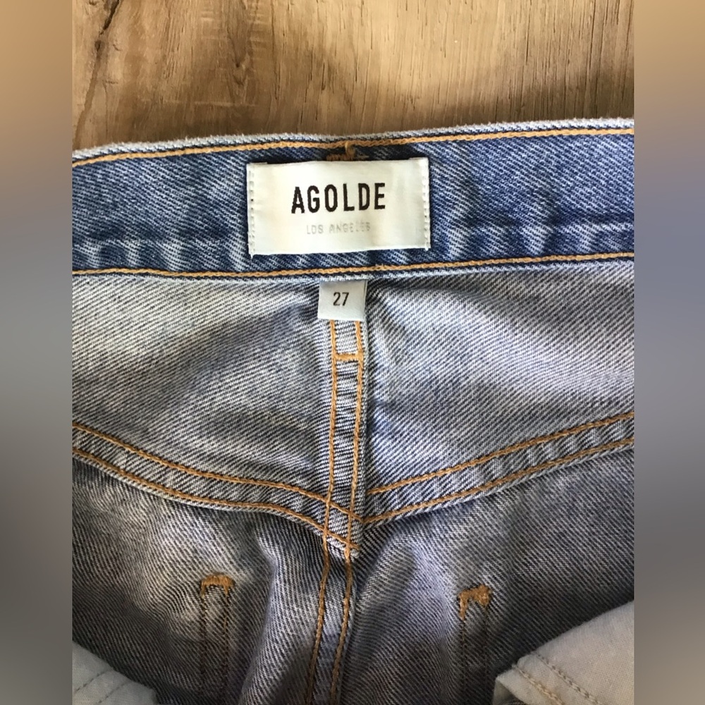 Agolde 90s Mid Rise Loose Straight Fit Womens 27 Jeans Fall Out Denim A069C-811 - Picture 3 of 5